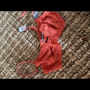 Aerie stretch lace bra 34 C rust